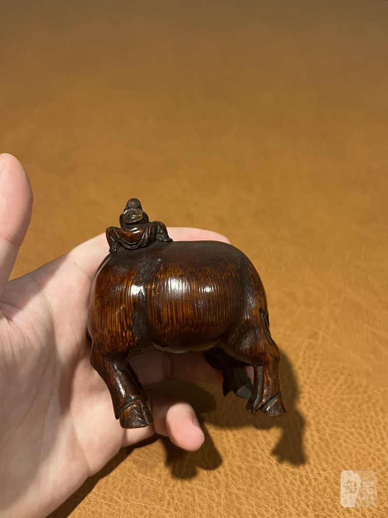 清中期 根雕牧童骑牛像 - 图4